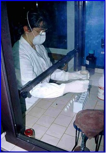 Passaggi della preparazione dei campioni pollinici in laboratorio