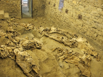La cripta delle mummie annessa al museo