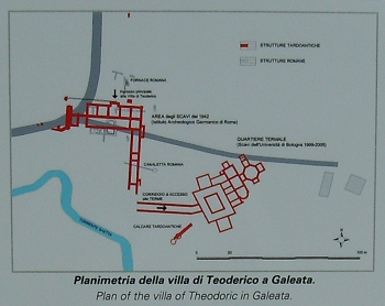 Planimetria della Villa di Teodorico a Galeata