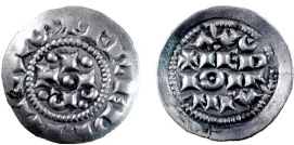 Denaro imperiale in argento con Federico I di Svezia