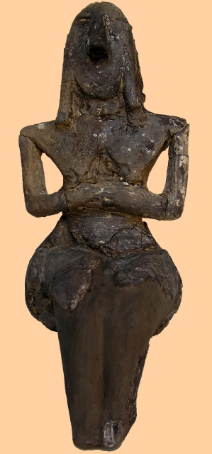 Statuetta femminile della "Dea Madre" rinvenuta a Vicofertile (PR) nel marzo 2006. V millennio a.C.