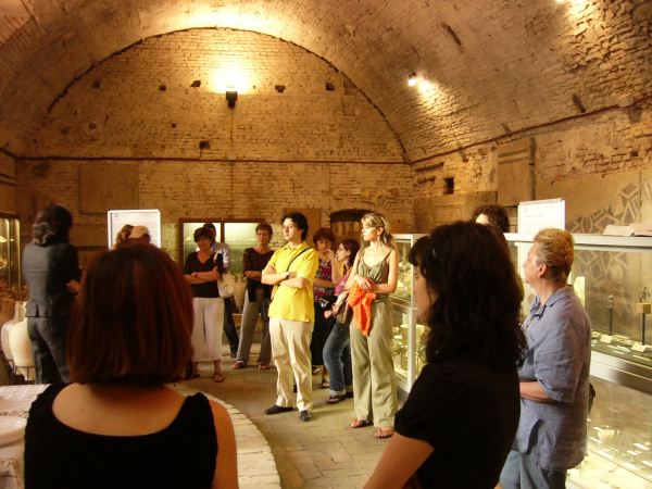 La sala III del Museo "Tobia Aldini" di Forlimpopoli dedicata alla fase romana