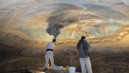 Il restauro degli affreschi ottocenteschi