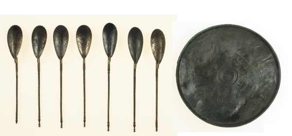 Il tesoretto bizantino al termine del restauro eseguito dalle nostre restauratrici Anna Musile Tanzi e Micol Siboni